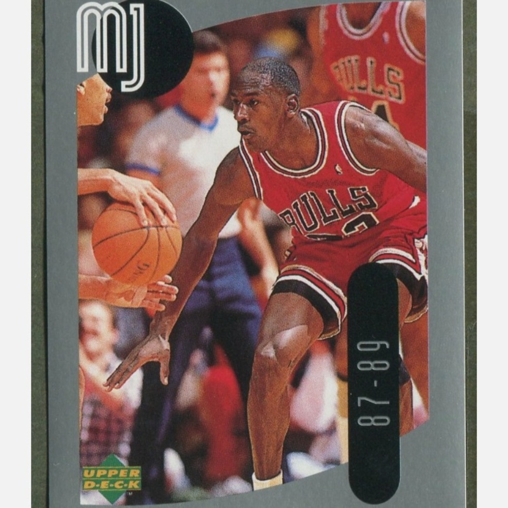 1998 UD International MJ Stickers - #20 Michael Jordan Sticker "87-89"